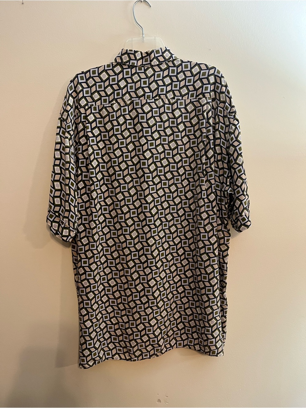 VTG Solemare Maus & Hoffman Geometric Shirt Men’s Sz XL “Vegan Silk” Multicolor - Picture 2 of 15
